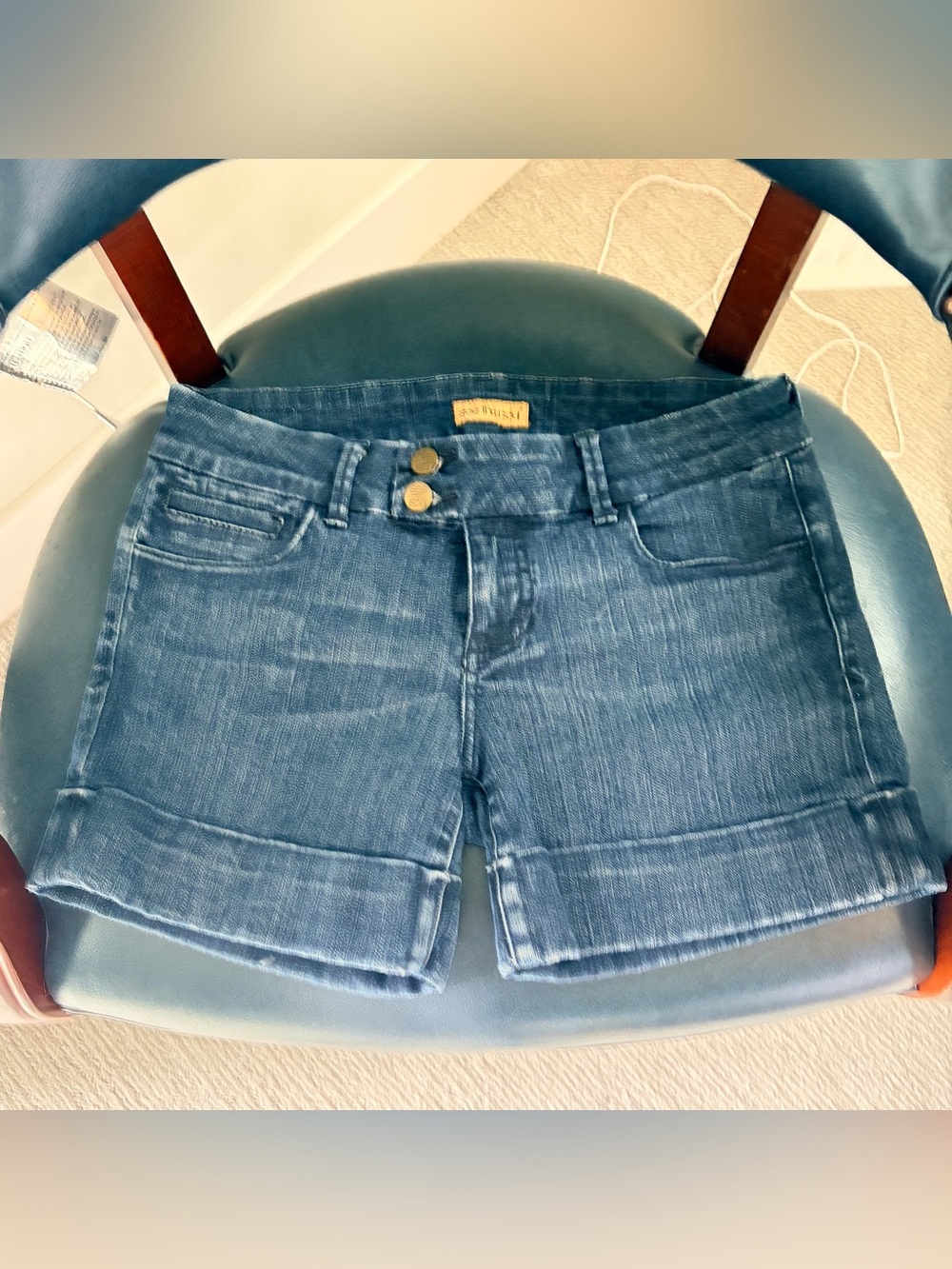 High-Rise Denim Shorts